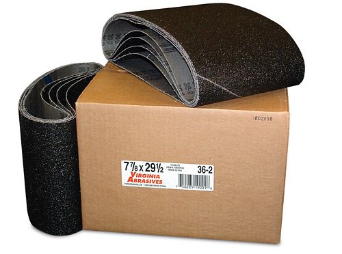 7-7/8"x29-1/2" 36 grit Virginia Abrasive Professional Pro Hummel  Cloth Belts, Box of 10