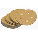 5" 5-Hole 220 grit,  Virginia Abrasives Gold Hook & Loop Paper Discs , Virginia Abrasives, box of  1