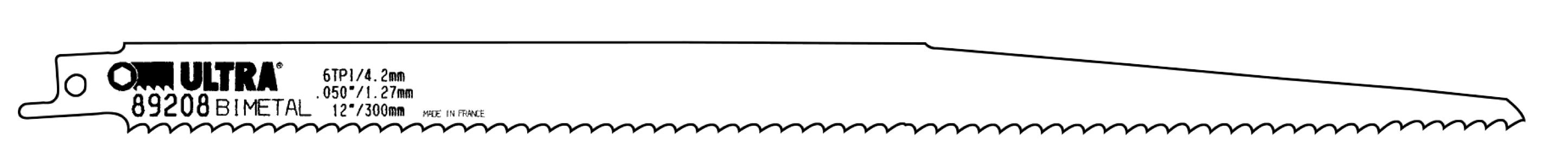 6 TPI x12"Rockhard Tool Bimetal Recipcating Saw Blad