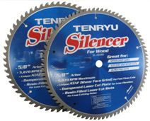 12" dia. 80 tooth Tenryu Silencer Carbide Tipped Saw Blade 1" arbor