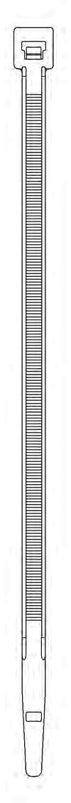 7.5" X 3/16" UV BlackRockhard Tool  Standard Nylon Cable Tie, pack of 100  pcs
