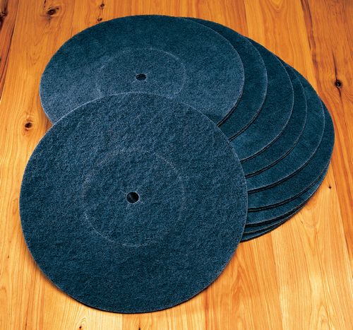 15" x 1/4" Virginia Abrasives Blue Magic Floor Pad, Box of 10