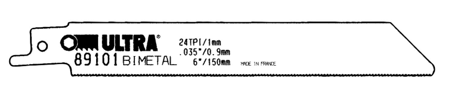 24 TPI x6"Rockhard Tool Bimetal Recipcating Saw Blad